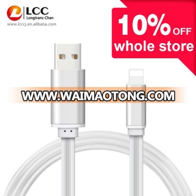 Touch Control EL Light Glowing USB Cable,LED Cable for iPhone 6 7 Charge Cable