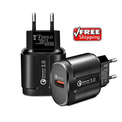 Free Shipping's items 2019 New Fast Wall Charger QC3.0 Travel Adapter